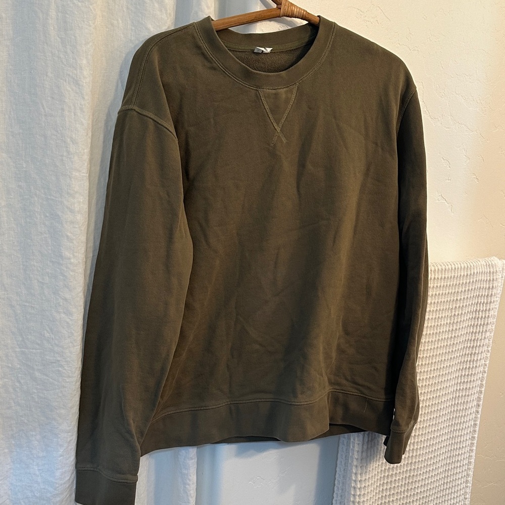 Arket Olive Green Crewneck Sweatshirt